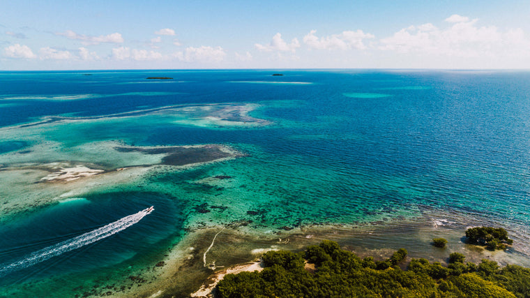 Aerial shot of Belize